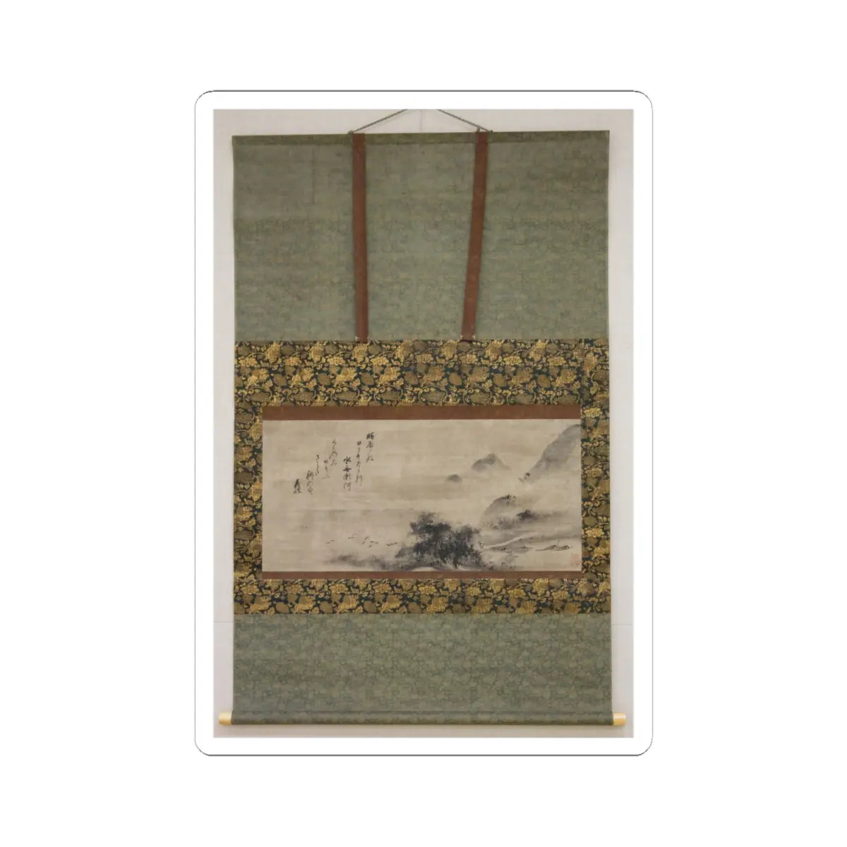 Sōami - Rainy Landscape - 17th century v2 - STICKER Vinyl Kiss-Cut Decal