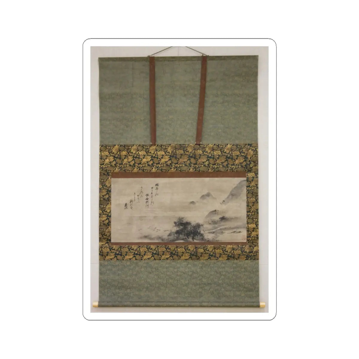 Sōami - Rainy Landscape - 17th century v2 - STICKER Vinyl Kiss-Cut Decal