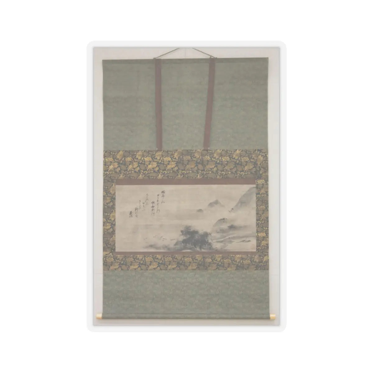 Sōami - Rainy Landscape - 17th century v2 - STICKER Vinyl Kiss-Cut Decal