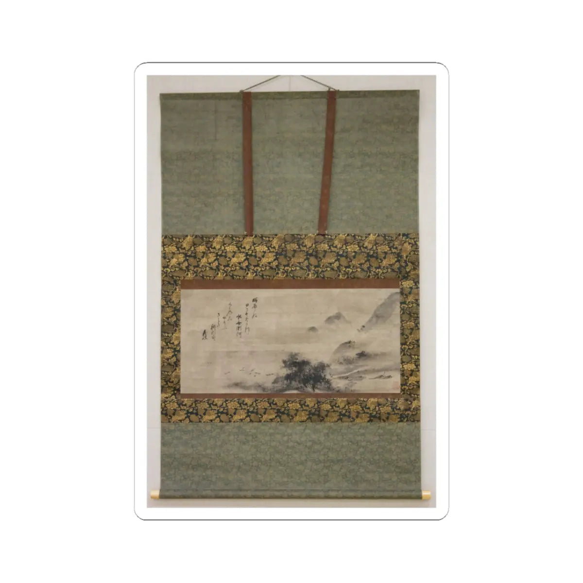Sōami - Rainy Landscape - 17th century v2 - STICKER Vinyl Kiss-Cut Decal