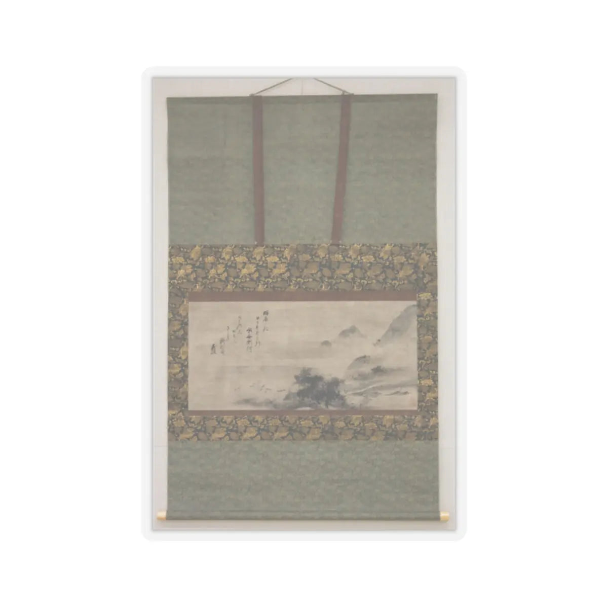 Sōami - Rainy Landscape - 17th century v2 - STICKER Vinyl Kiss-Cut Decal