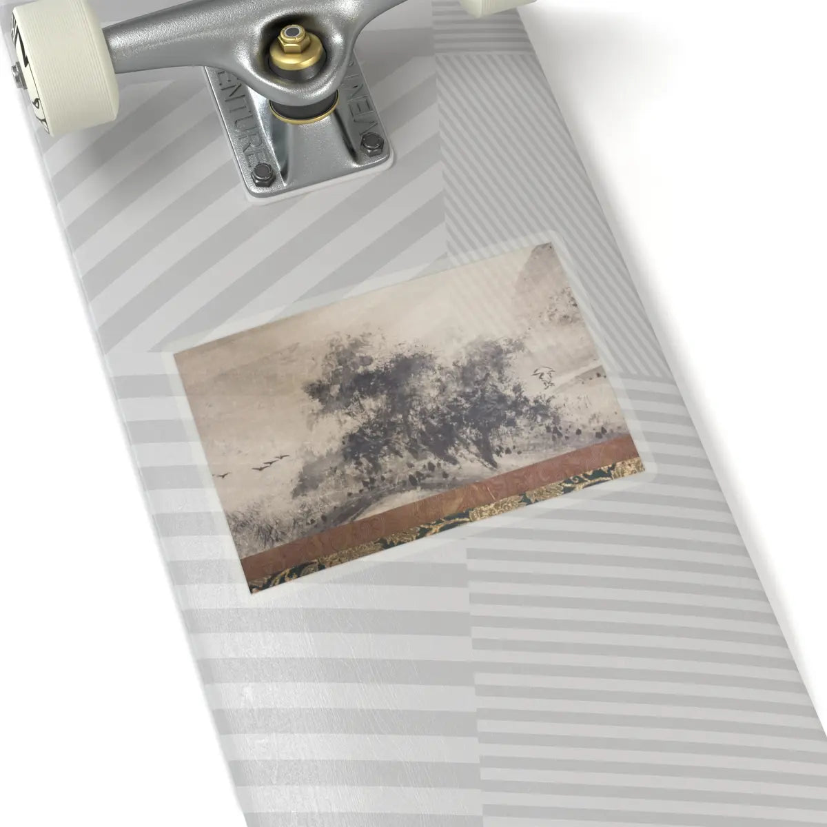 Sōami - Rainy Landscape - 17th century v4 - STICKER Vinyl Kiss-Cut Decal
