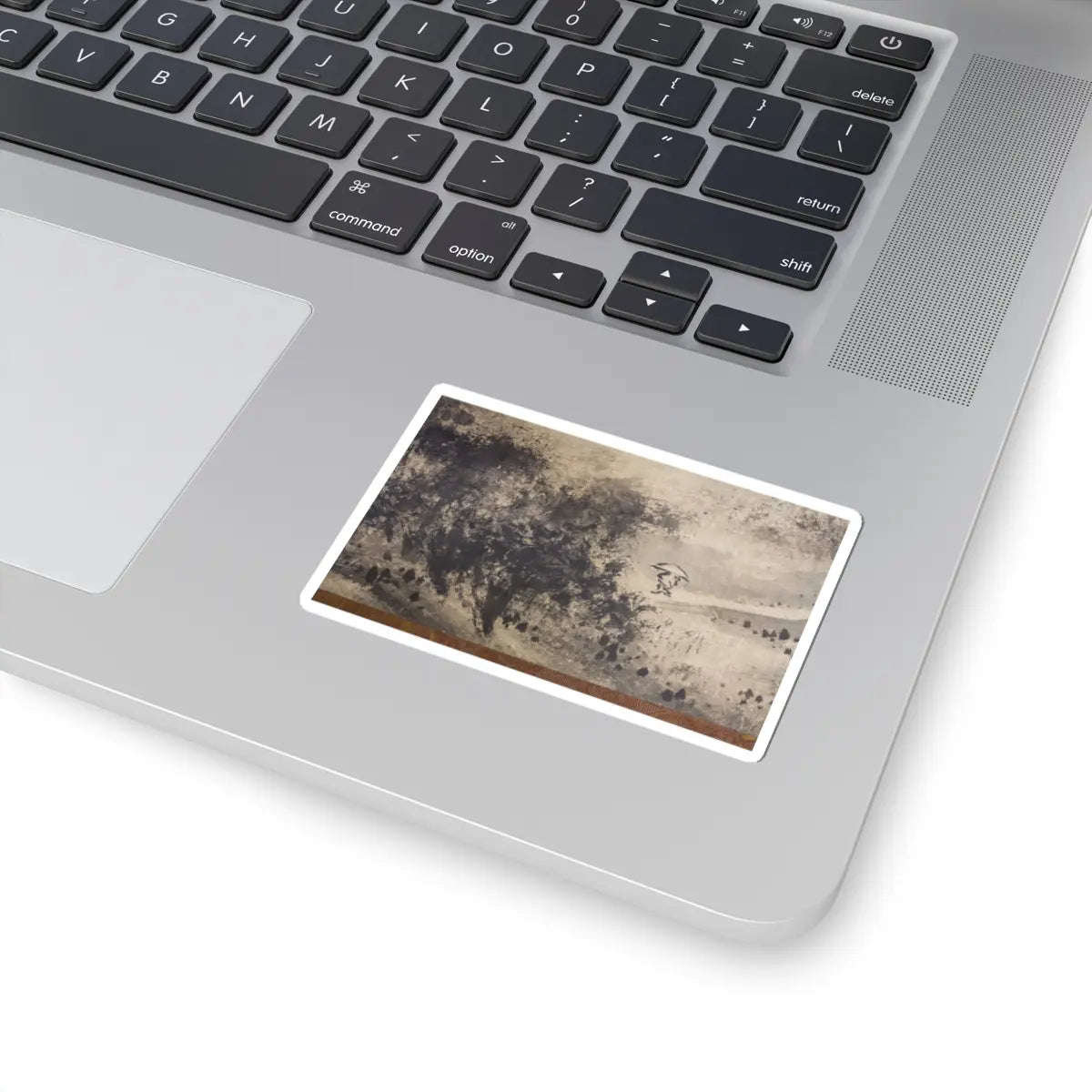 Sōami - Rainy Landscape - 17th century v6 - STICKER Vinyl Kiss-Cut Decal