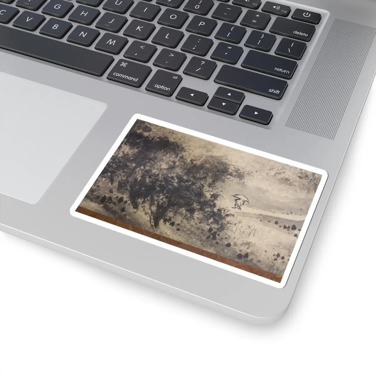 Sōami - Rainy Landscape - 17th century v6 - STICKER Vinyl Kiss-Cut Decal