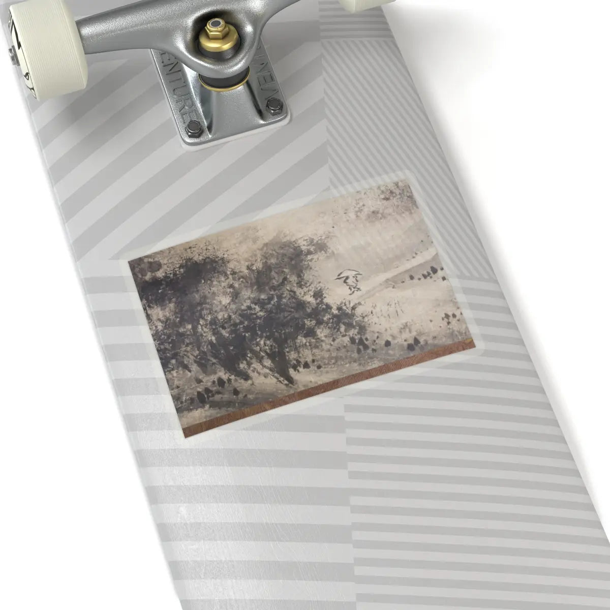 Sōami - Rainy Landscape - 17th century v6 - STICKER Vinyl Kiss-Cut Decal
