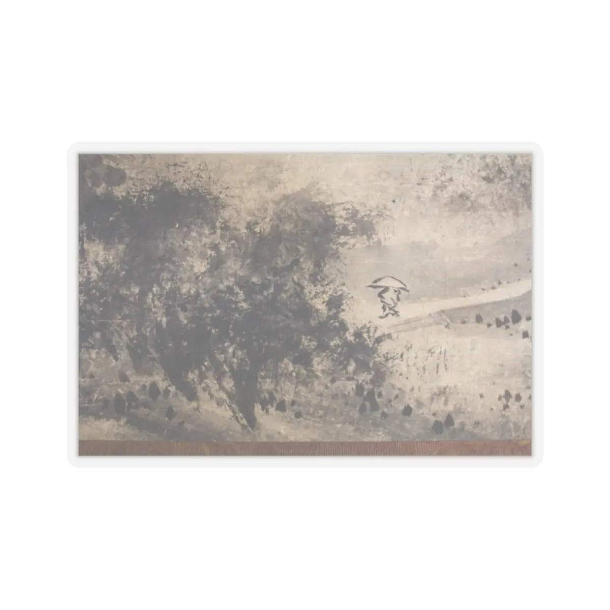Sōami - Rainy Landscape - 17th century v6 - STICKER Vinyl Kiss-Cut Decal