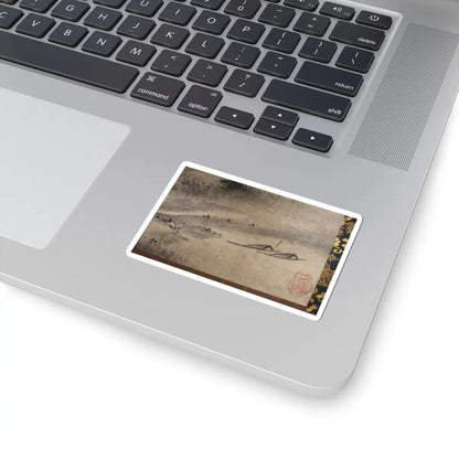 Sōami - Rainy Landscape - 17th century v7 - STICKER Vinyl Kiss-Cut Decal