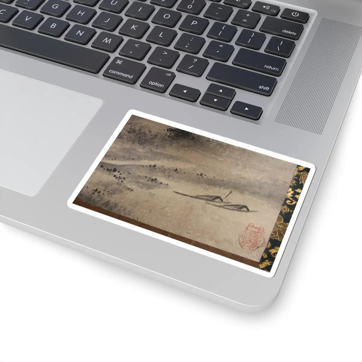 Sōami - Rainy Landscape - 17th century v7 - STICKER Vinyl Kiss-Cut Decal