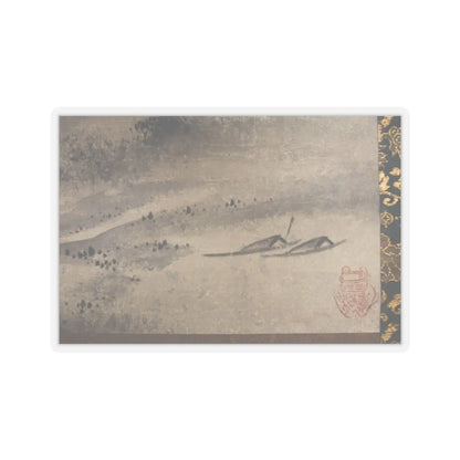 Sōami - Rainy Landscape - 17th century v7 - STICKER Vinyl Kiss-Cut Decal