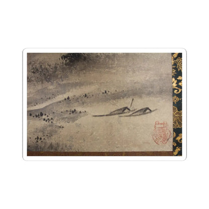 Sōami - Rainy Landscape - 17th century v7 - STICKER Vinyl Kiss-Cut Decal