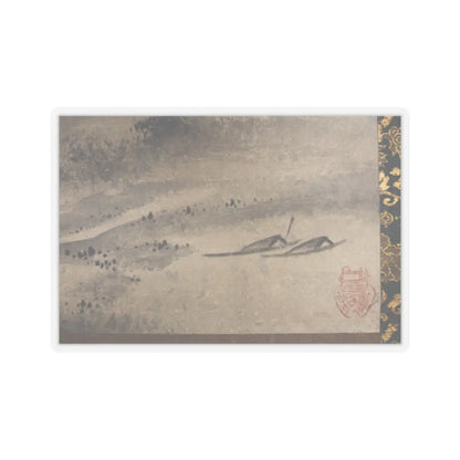 Sōami - Rainy Landscape - 17th century v7 - STICKER Vinyl Kiss-Cut Decal
