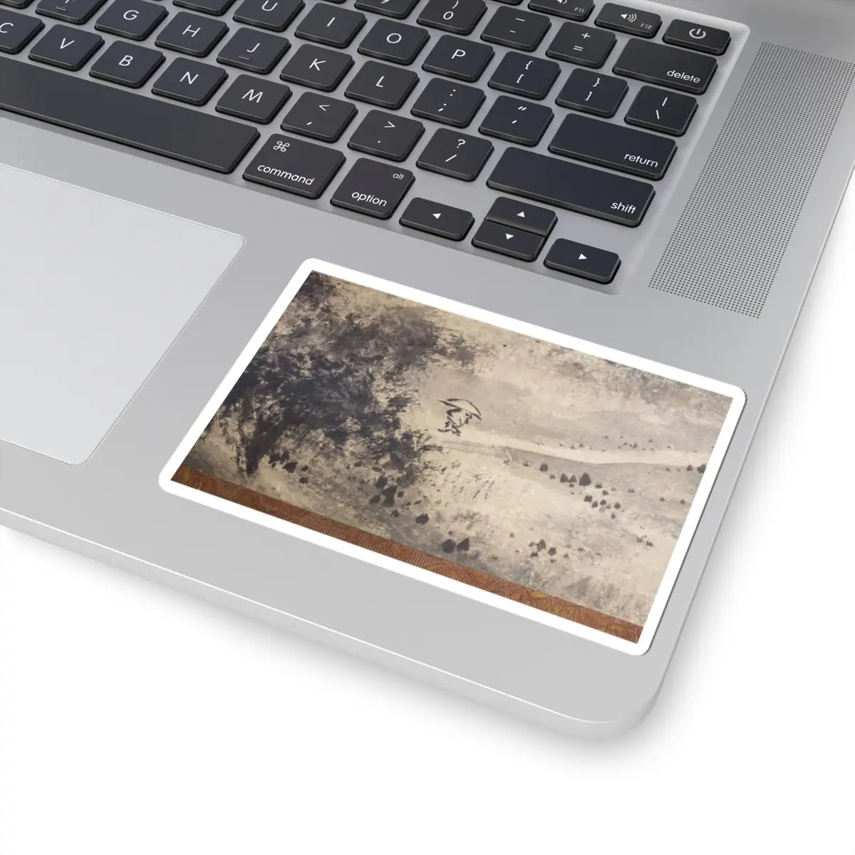 Sōami - Rainy Landscape - 17th century v8 - STICKER Vinyl Kiss-Cut Decal