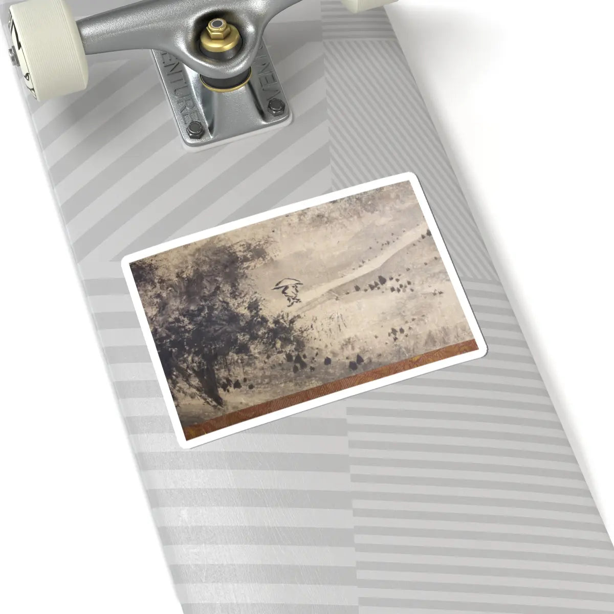 Sōami - Rainy Landscape - 17th century v8 - STICKER Vinyl Kiss-Cut Decal