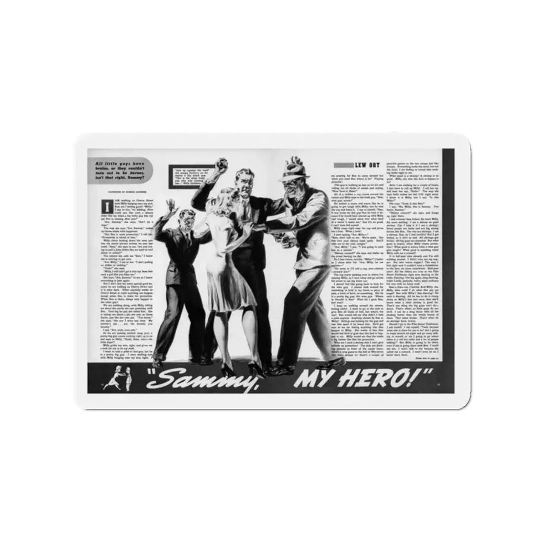 Sammy, My Hero!, Male Home Companion, October 1942 (Magazine Illustration) Refrigerator Magnet - The Sticker Space