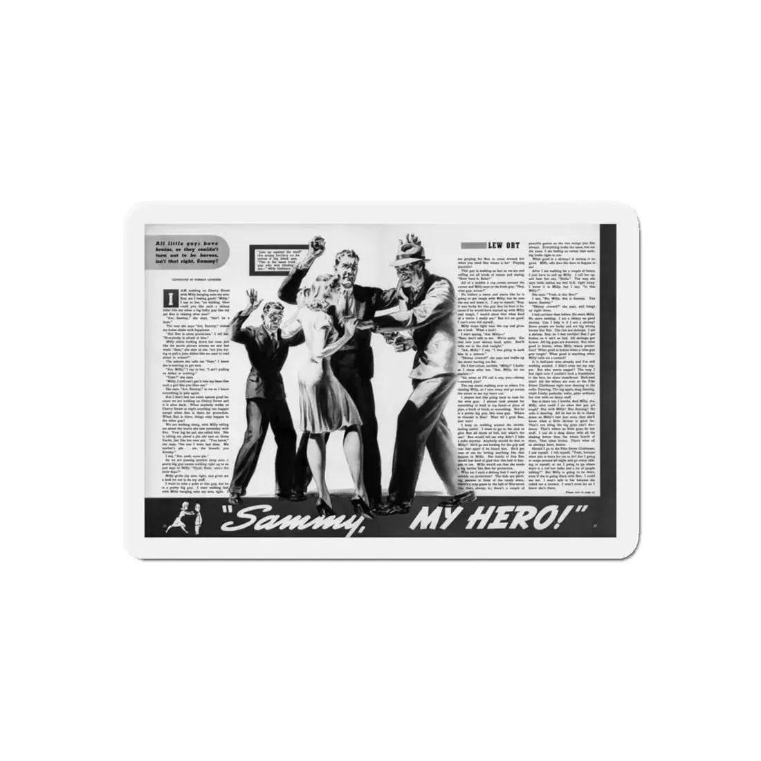 Sammy, My Hero!, Male Home Companion, October 1942 (Magazine Illustration) Refrigerator Magnet - The Sticker Space