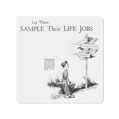 Sample Their Life Jobs (Magazine Illustration) Refrigerator Magnet-2" x 2"-The Sticker Space