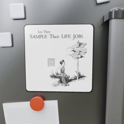 Sample Their Life Jobs (Magazine Illustration) Refrigerator Magnet-The Sticker Space