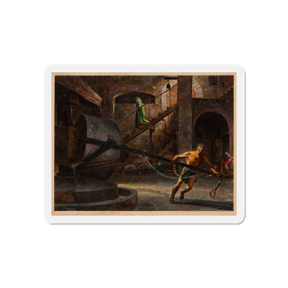 Samson and Delilah, movie illustration, 1949 (Magazine Illustration) Refrigerator Magnet-6 × 6"-The Sticker Space