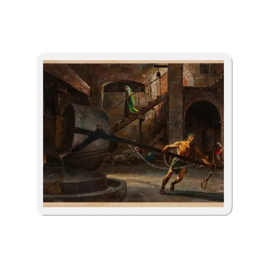 Samson and Delilah, movie illustration, 1949 (Magazine Illustration) Refrigerator Magnet - The Sticker Space