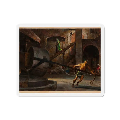 Samson and Delilah, movie illustration, 1949 (Magazine Illustration) Refrigerator Magnet - The Sticker Space