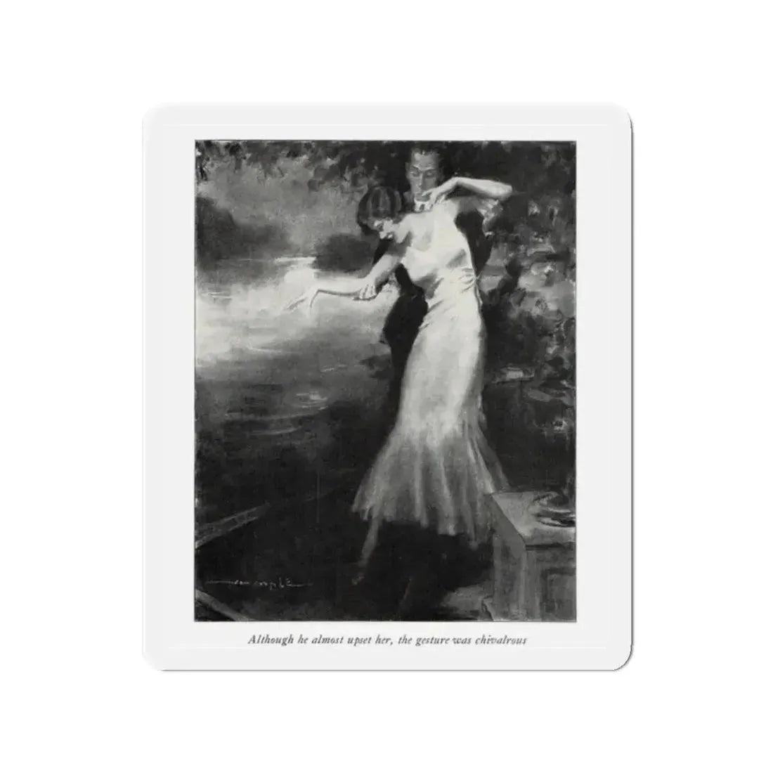 Samuel Camuel (1), McCall's magazine, February 1932 (Magazine Illustration) Refrigerator Magnet 2 Inch Die-Cut - The Sticker Space