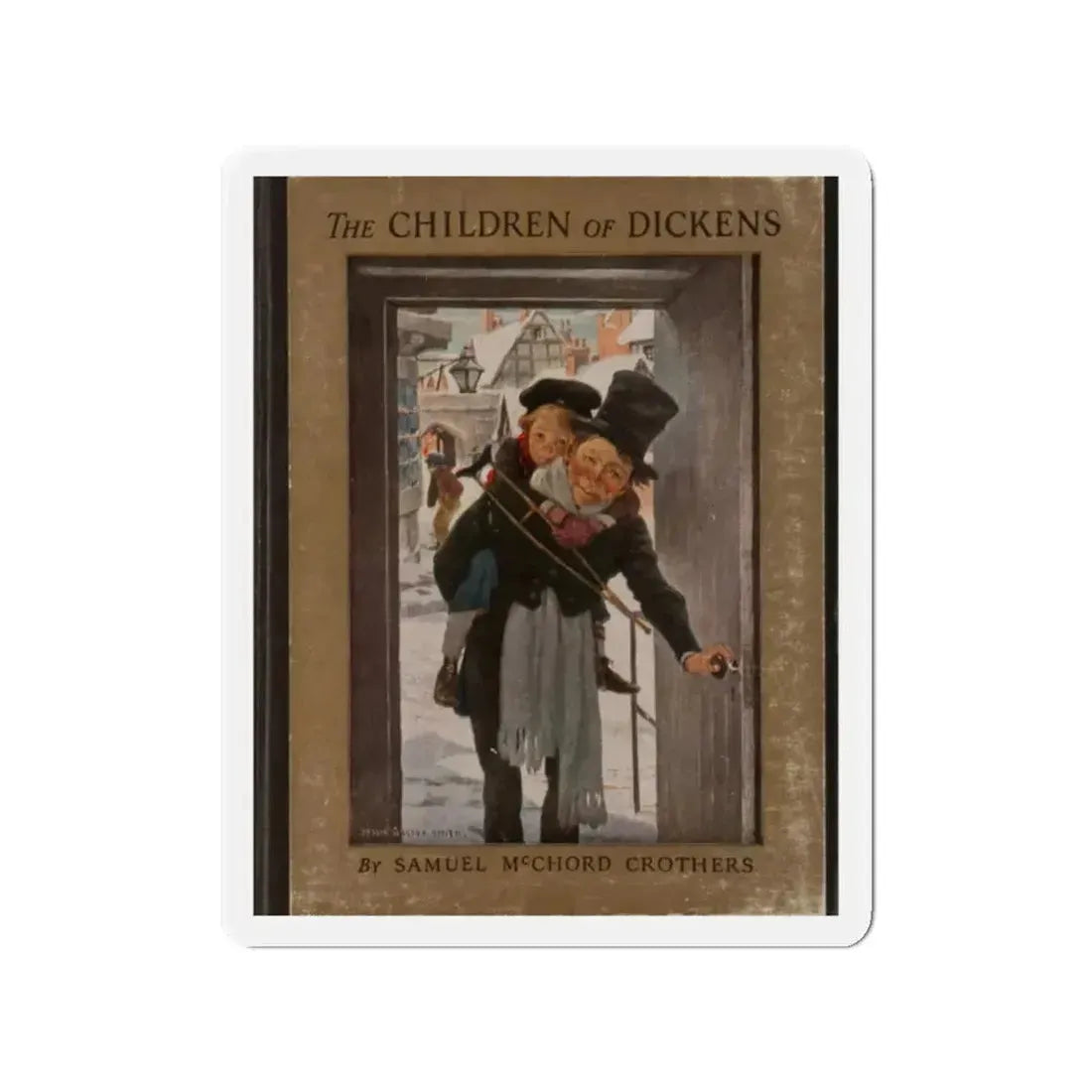 Samuel McChord Crothers. The Children of Dickens. New York. Charles Scribner's Sons, 1931 (Magazine Illustration) Refrigerator Magnet 2 Inch Die-Cut - The Sticker Space