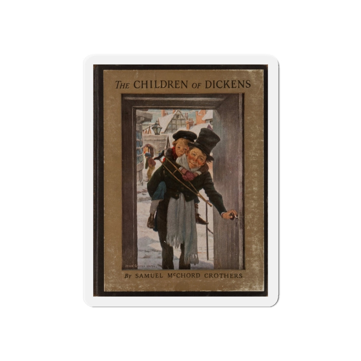 Samuel McChord Crothers. The Children of Dickens. New York. Charles Scribner's Sons, 1931 (Magazine Illustration) Refrigerator Magnet-6 × 6"-The Sticker Space