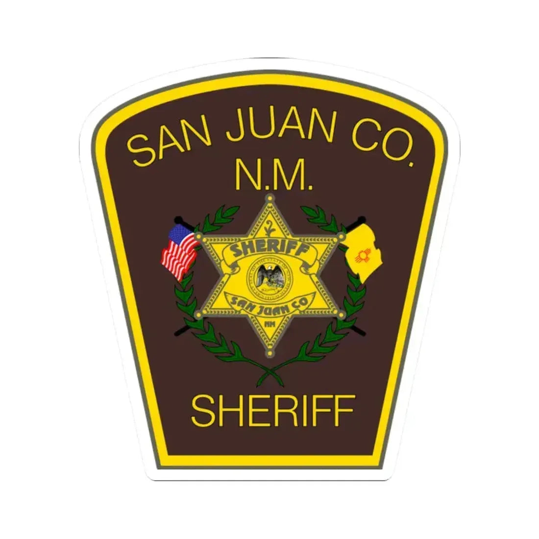 San Juan County NM Sherrif Department - STICKER Vinyl Kiss-Cut Decal 2 Inch White - The Sticker Space