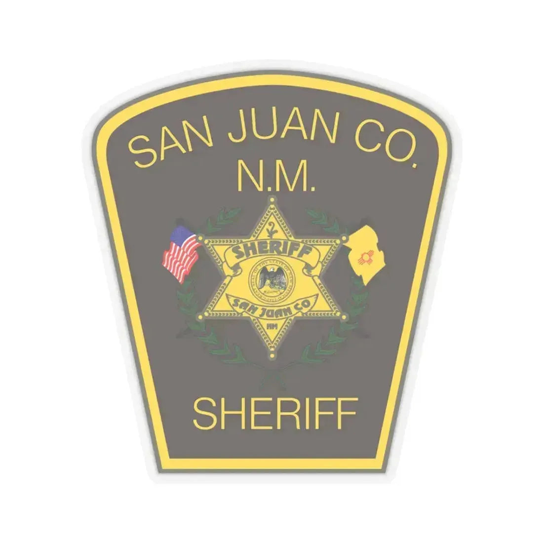 San Juan County NM Sherrif Department - STICKER Vinyl Kiss-Cut Decal 3 Inch Transparent - The Sticker Space