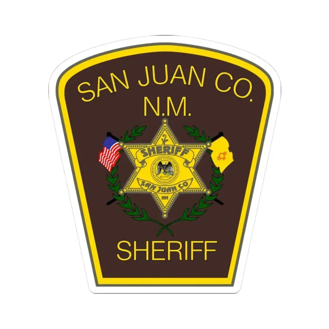 San Juan County NM Sherrif Department - STICKER Vinyl Kiss-Cut Decal 3 Inch White - The Sticker Space