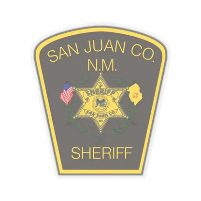 San Juan County NM Sherrif Department - STICKER Vinyl Kiss-Cut Decal 4 Inch Transparent - The Sticker Space