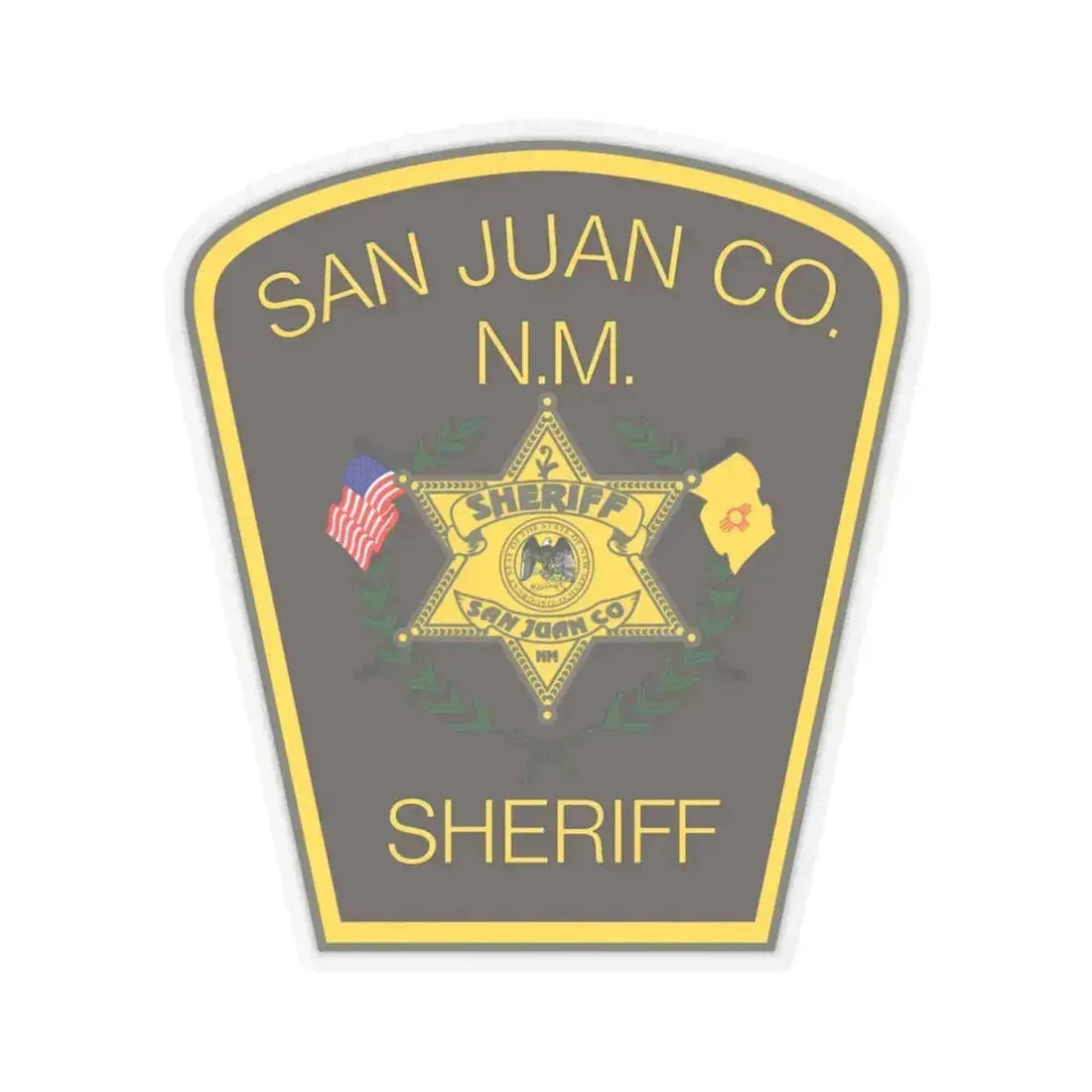 San Juan County NM Sherrif Department - STICKER Vinyl Kiss-Cut Decal 6 Inch Transparent - The Sticker Space