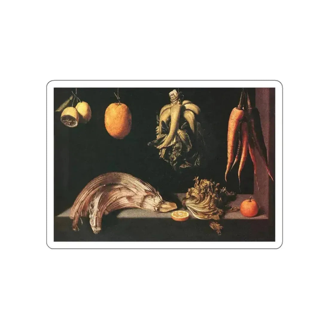 SANCHEZ COTAN, Juan - Still-life (Artwork) STICKER Vinyl Die-Cut Decal White Die-Cut 5 Inch - The Sticker Space