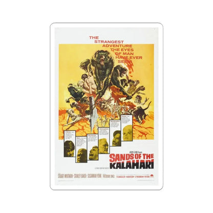 Sands of the Kalahari 1965 Movie Poster - STICKER Vinyl Kiss-Cut Decal 2 Inch White - The Sticker Space