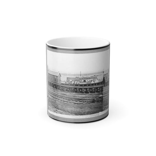 Sanitary Commission Barge at the Docks, City Point, Virginia (U.S. Civil War) Color Morphing Mug 11oz-11oz-The Sticker Space