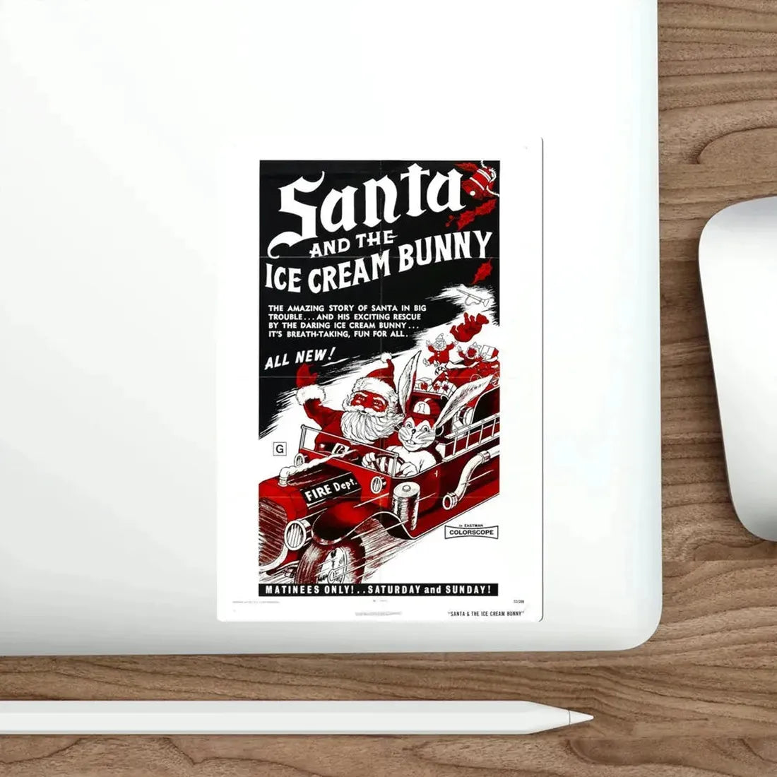Santa and the Ice Cream Bunny 1972 Movie Poster STICKER Vinyl Die-Cut Decal - The Sticker Space