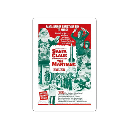 SANTA CLAUS CONQUERS THE MARTIANS 1964 Movie Poster STICKER Vinyl Die-Cut Decal - The Sticker Space