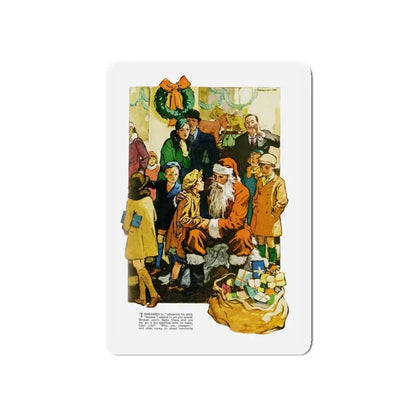 Santa Claus Had Red Hair, Good Housekeeping, December 1932 (Magazine Illustration) Refrigerator Magnet 5 Inch Die-Cut - The Sticker Space