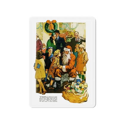 Santa Claus Had Red Hair, Good Housekeeping, December 1932 (Magazine Illustration) Refrigerator Magnet - The Sticker Space