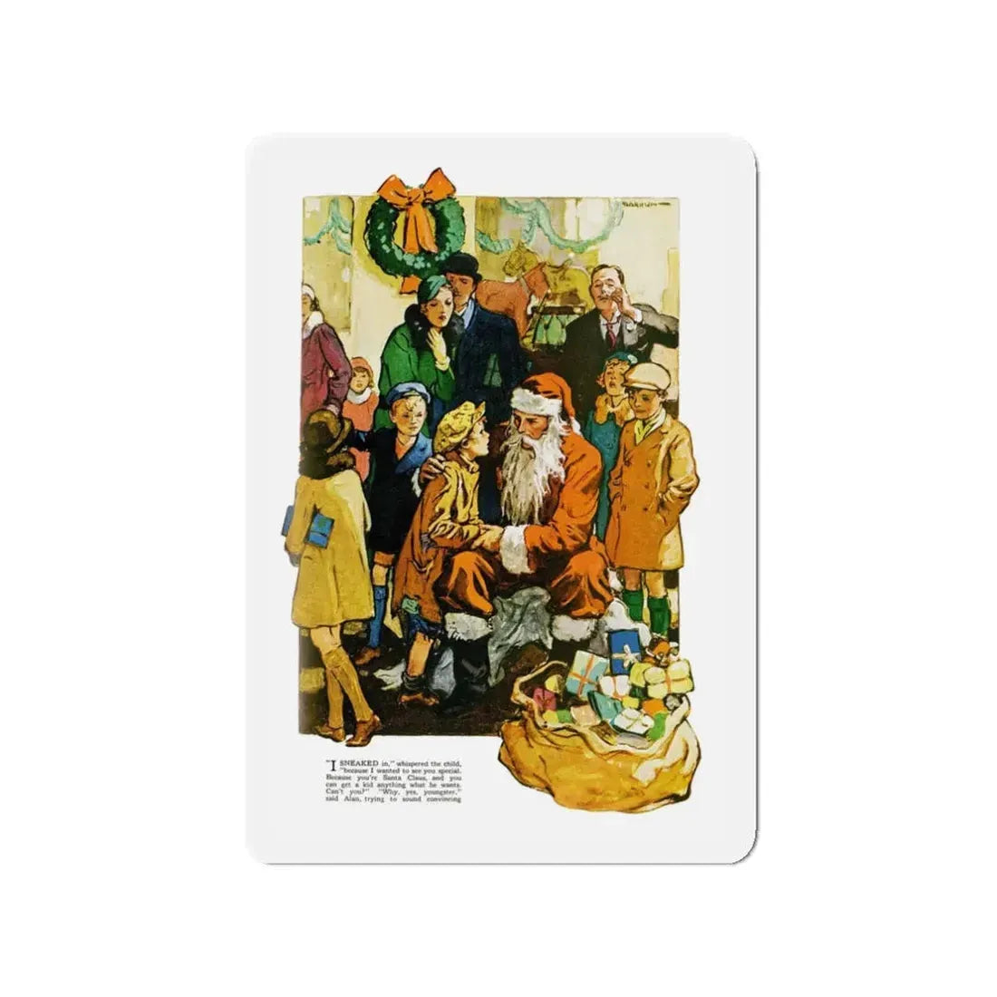 Santa Claus Had Red Hair, Good Housekeeping, December 1932 (Magazine Illustration) Refrigerator Magnet - The Sticker Space