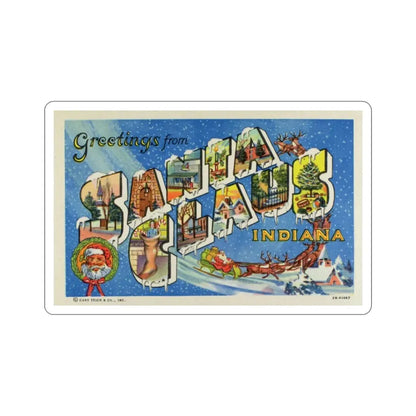 Santa Claus Indiana (Greeting Cards) STICKER Vinyl Die-Cut Decal - The Sticker Space