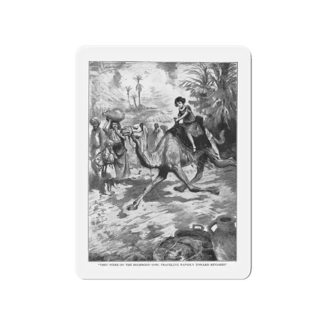 Santa Claus Sahib (1), St. Nicholas magazine, January 1927 (Magazine Illustration) Refrigerator Magnet 4 Inch Die-Cut - The Sticker Space