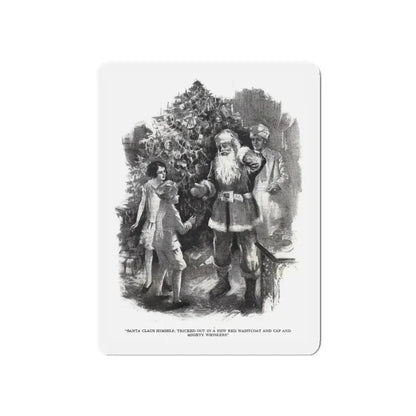 Santa Claus Sahib (2), St. Nicholas magazine, January 1927 (Magazine Illustration) Refrigerator Magnet 5 Inch Die-Cut - The Sticker Space