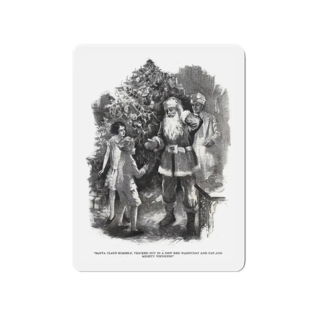 Santa Claus Sahib (2), St. Nicholas magazine, January 1927 (Magazine Illustration) Refrigerator Magnet - The Sticker Space