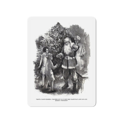 Santa Claus Sahib (2), St. Nicholas magazine, January 1927 (Magazine Illustration) Refrigerator Magnet-3 Inch-The Sticker Space