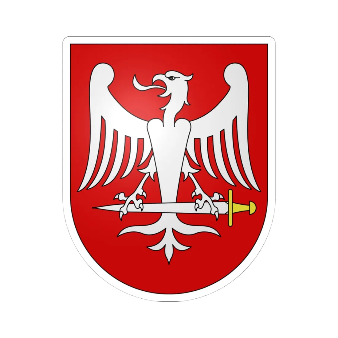 SantAntonino-coat of arms (Switzerland) (Coat of Arms) STICKER Vinyl Kiss-Cut Decal 4 Inch White - The Sticker Space