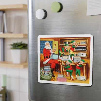 Santa's Helpers, Sony Electronics ad illustration (Magazine Illustration) Refrigerator Magnet-The Sticker Space