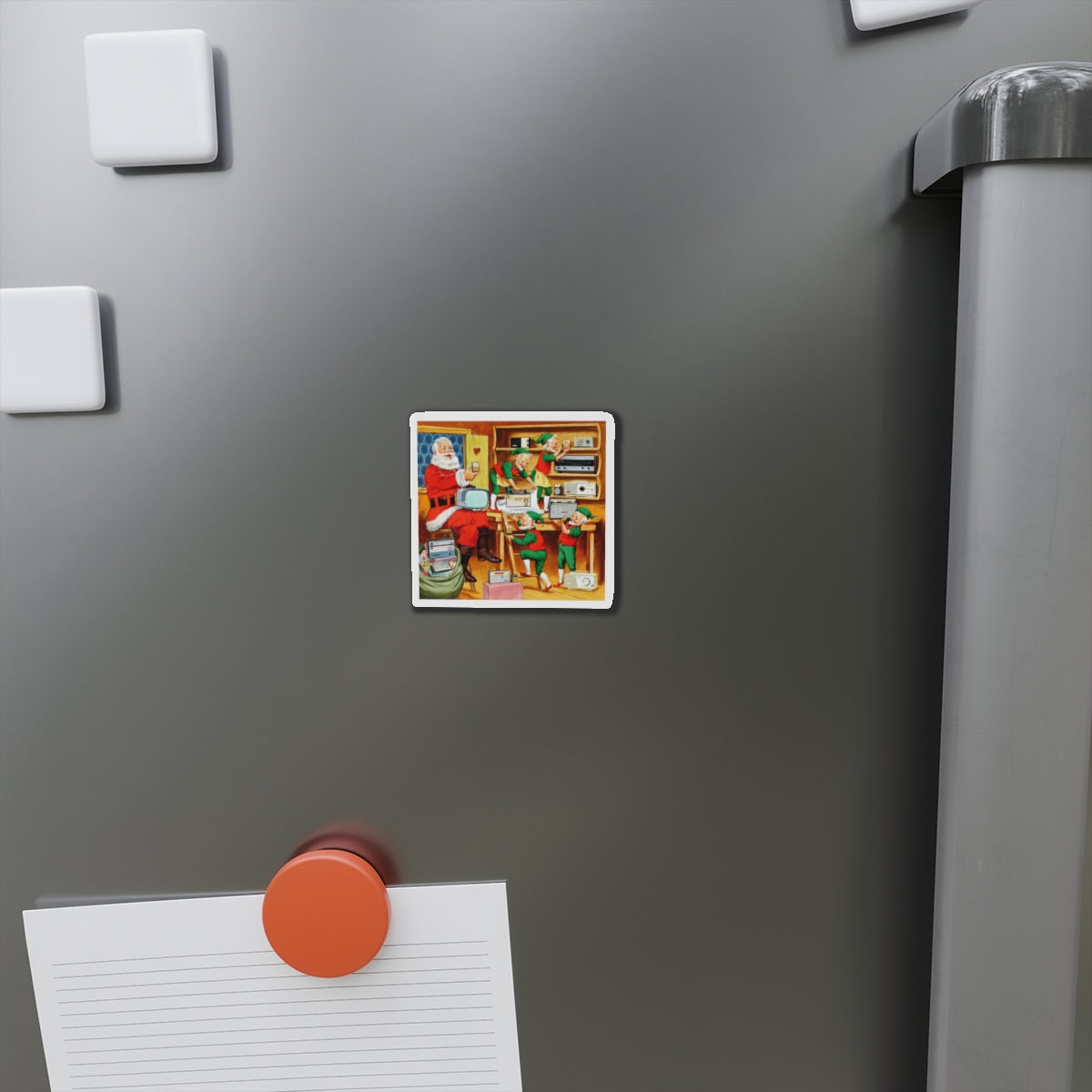 Santa's Helpers, Sony Electronics ad illustration (Magazine Illustration) Refrigerator Magnet-The Sticker Space