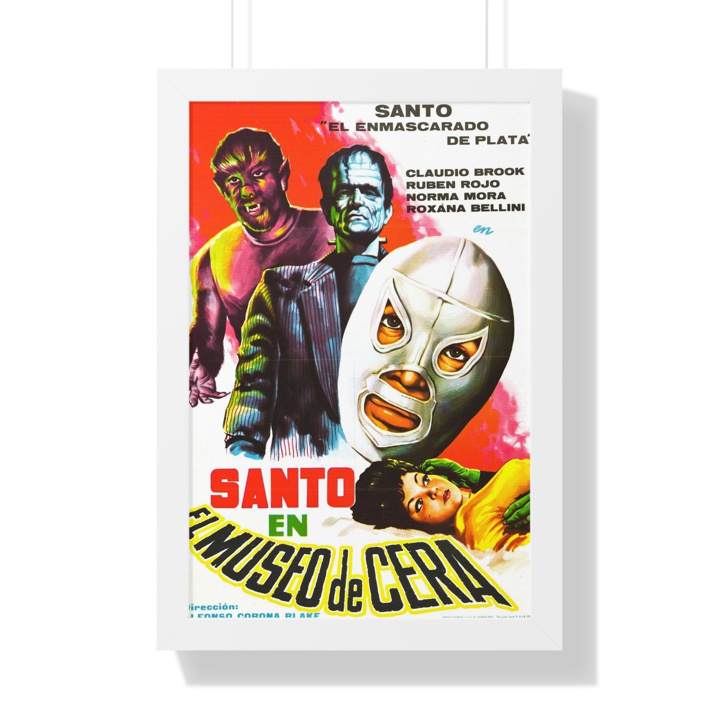 SANTO IN THE WAX MUSEUM (2) 1963 - Framed Movie Poster-16″ x 24″-The Sticker Space