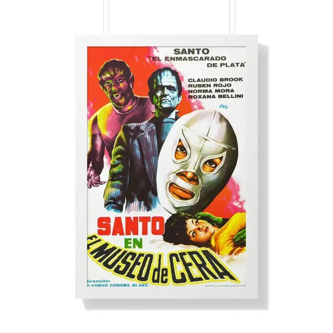 SANTO IN THE WAX MUSEUM (2) 1963 - Framed Movie Poster 20" x 30" White - The Sticker Space